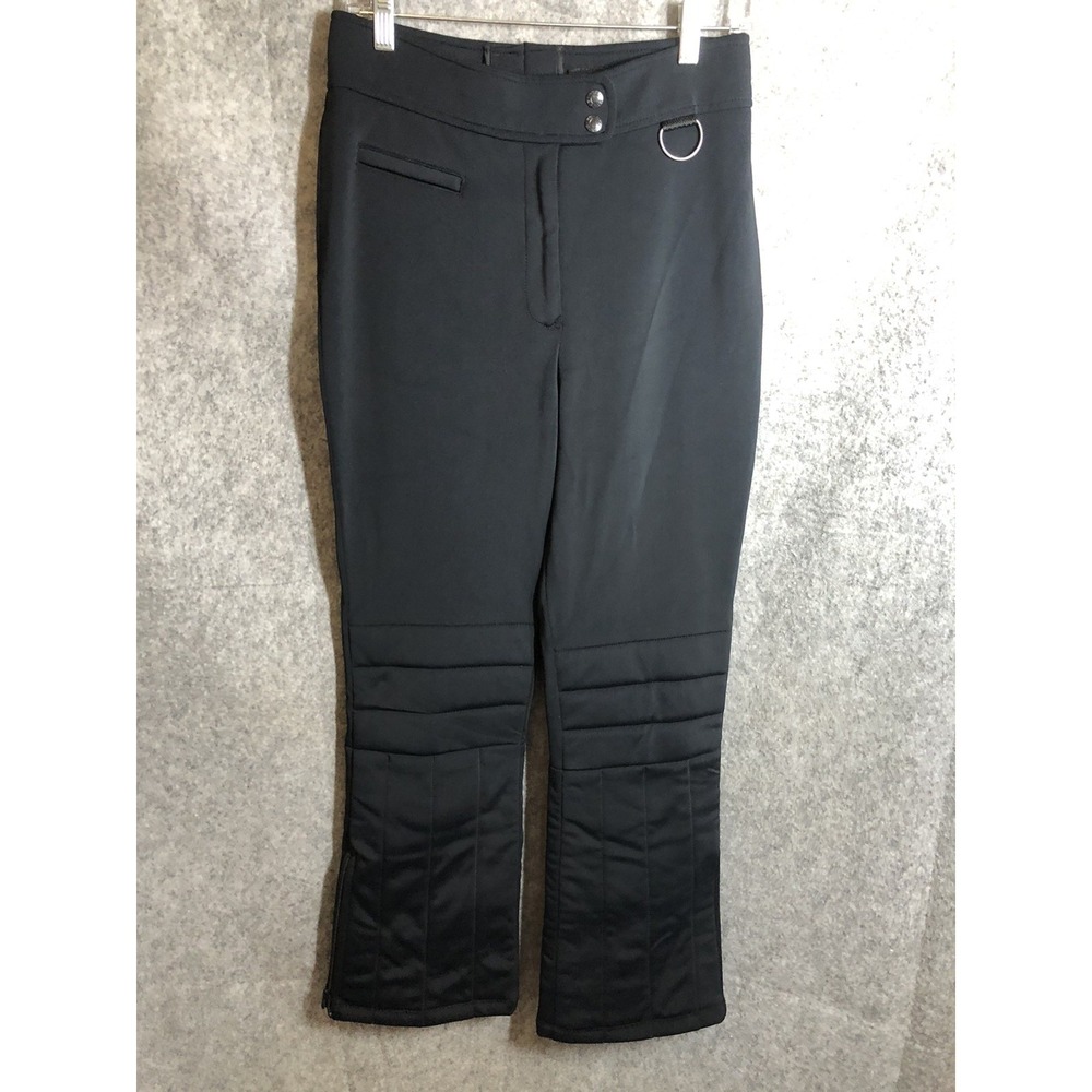 Vintage Ralph Lauren Ski Pants Womens 10 Black Nylon Padded Snowboard Outdoors